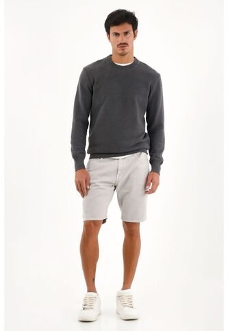 Tennis Buzo Tejido Gris Diseño Cerrado Para Hombre Tennis