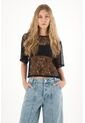Tennis Camiseta Boxy Fit De Silueta Amplia Negra Para Mujer de Tennis