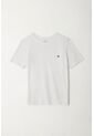 Camiseta Manga Corta Blanca Para Niño de Tennis