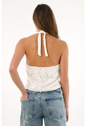 Tennis Chaleco Crudo En Encaje Para Mujer