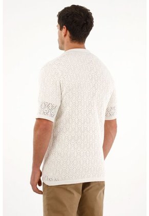 Tennis Camiseta Crudo De Tejido Abierto Para Hombre