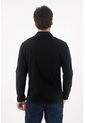 Tennis Polo Manga Larga Negra Para Hombre de Tennis