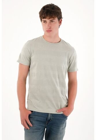 Tennis Camiseta Básica A Rayas Gris Para Hombre Tennis