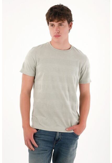 Tennis Camiseta Básica A Rayas Gris Para Hombre