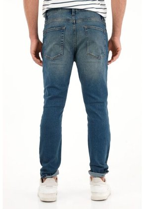 Tennis Jean Súper Skinny Tono Oscuro Azul Para Hombre