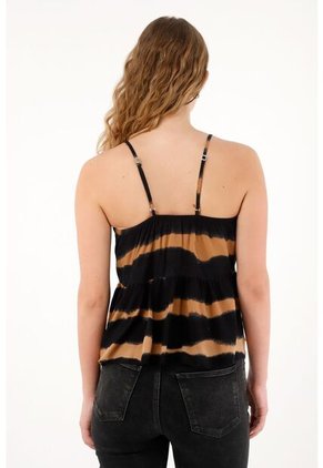 Tennis Camisa De Tiras Con Estampado Tie Dye Para Mujer