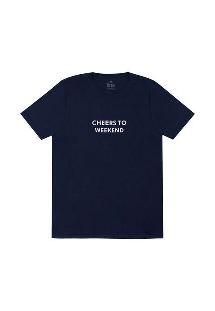 Tennis Camiseta Azul Con Estampado Frontal Para Hombre