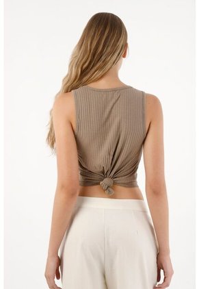 Tennis Camiseta Manga Sisa Café Para Mujer