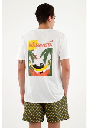 Pantaloneta De Baño Verde Con Mini Print De Bananas Para Hombre