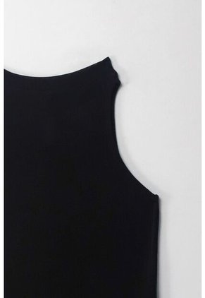 Tennis Camiseta En Tela Tejida Con Brillo Negra Para Mujer