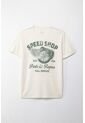 Tennis Camiseta Manga Corta Estampada Crudo Con Diseño Limpio Para Hombre de Tennis