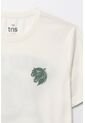 Tennis Camiseta Manga Corta Estampada Crudo Con Diseño Limpio Para Hombre de Tennis