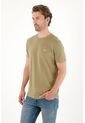 Tennis Camiseta Con Cuello Redondo En Rib Verde Para Hombre de Tennis