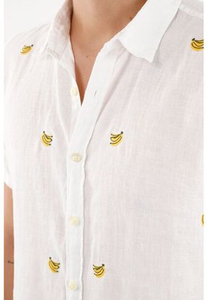 Camisa Unisex Blanca Manga Corta