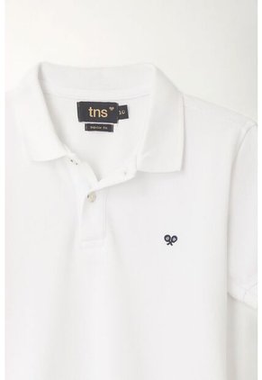 Polo Cuello Tejido Blanca Para Niño