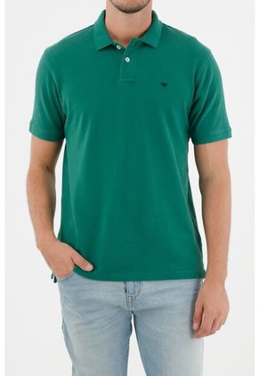 Polo Verde 100% Algodón Para Hombre