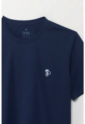 Tennis Camiseta Manga Corta Estampada Azul Para Hombre