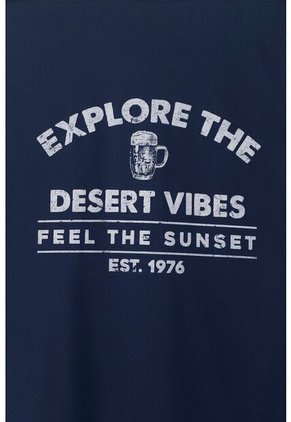 Tennis Camiseta Manga Corta Estampada Azul Para Hombre