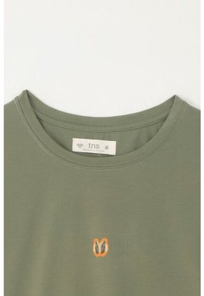 Camiseta Básica Estampada Verde Para Mujer