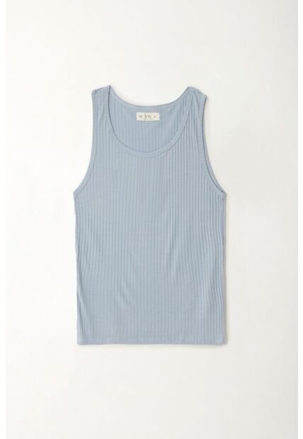 Tennis Camiseta Manga Sisa Azul Para Mujer