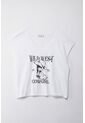 Tennis Camiseta Boxy Fit Manga Sisa Blanca Para Mujer de Tennis