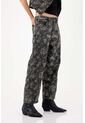 Tennis Jeans Recto De Tiro Medio Con Estampado Floral En Algodón Negro Para Mujer. de Tennis