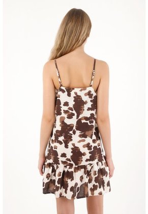 Vestido Corto Con Estampado Animal Print Para Mujer