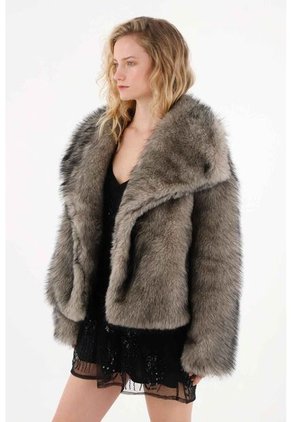 Tennis Abrigo Afelpado Gris Para Mujer