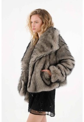 Tennis Abrigo Afelpado Gris Para Mujer