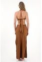 Vestido Largo Con Cut Out En Cintura Café Para Mujer de Tennis