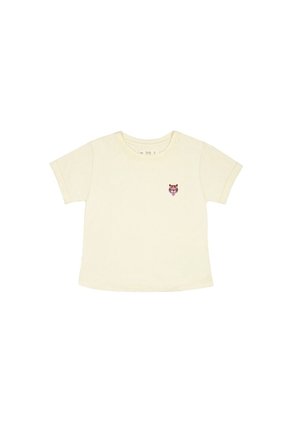Camiseta Crudo Con Estampado De Tigre Para Niña