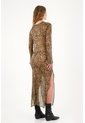 Vestido Largo Traslúcido Animal Print Para Mujer de Tennis