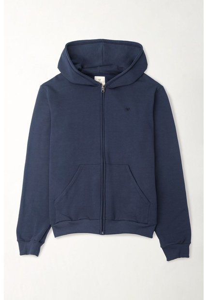 Tennis Buzo Regular Con Capucha Sin Cordones En Algodón Azul Marino Para Hombre