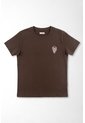 Tennis Camiseta Corte Recto Con Mini Grafico En Algodón Marrón Chocolate Para Mujer de Tennis