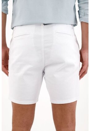 Tennis Bermuda Tipo Chino Blanca Para Hombre