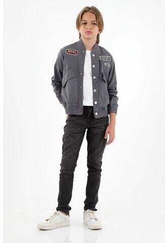 Chaqueta Gris Tipo Bomber Para Niño Tennis