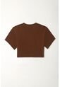 Tennis Camiseta Boxy Fit Con Estampado Texto Café Para Mujer de Tennis