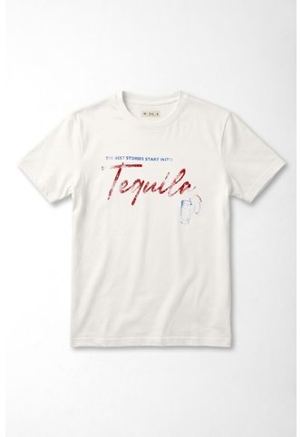 Tennis Camiseta Gráfica Regular Fit Con Print Tequila En Algodón Blanco Para Mujer Tennis