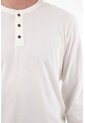 Tennis Camiseta Manga Larga Con Botones Crudo Para Hombre de Tennis