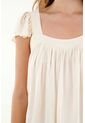 Tennis Camisa Beige De Escote Recto En Chalis Para Mujer de Tennis