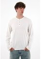 Tennis Camiseta Manga Larga Con Botones Crudo Para Hombre de Tennis
