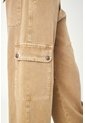 Tennis Pantalón Cargo Wide Leg Con Bolsillos Laterales En Algodón Caqui Para Mujer de Tennis