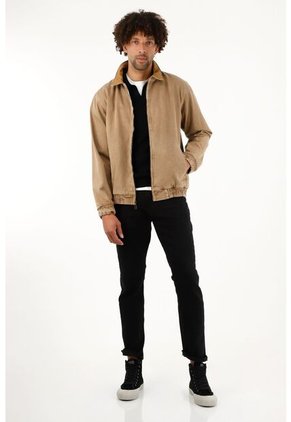 Buzo Tipo Polo Negro Para Hombre