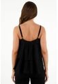 Tennis Camisa Negra En Ojalillo Para Mujer de Tennis