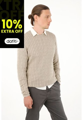 Tennis Buzo Gris Cuello Redondo Tejido Para Hombre Tennis