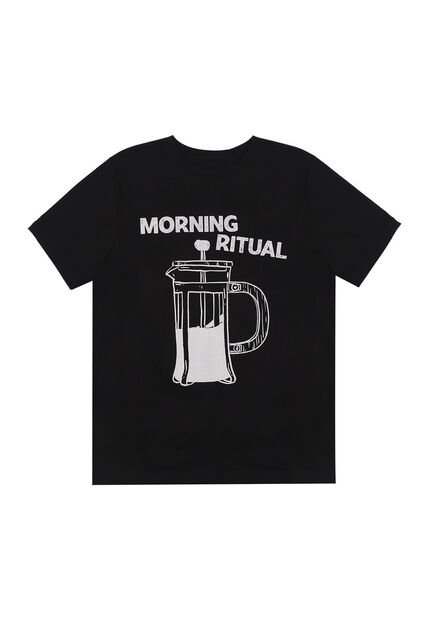 Tennis Camiseta Negra Con Estampado Para Hombre