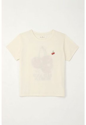 Tennis Camiseta Básica Manga Corta Crudo Para Mujer