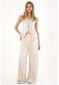 Tennis Pantalón Wide Leg Gris Para Mujer de Tennis