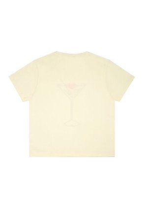 Tennis Camiseta Estampada Crudo Para Mujer