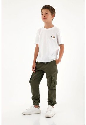 Camiseta Con Bordado Decorativo Blanca Para Niño